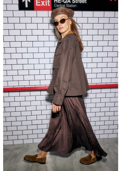 Nervürlü Kanvas Ceket Acı Kahve fiyatları