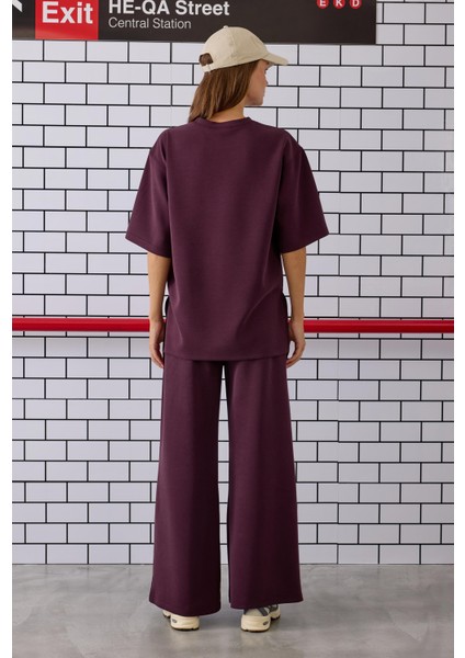 Modal Basic Tişört Bordo modelleri