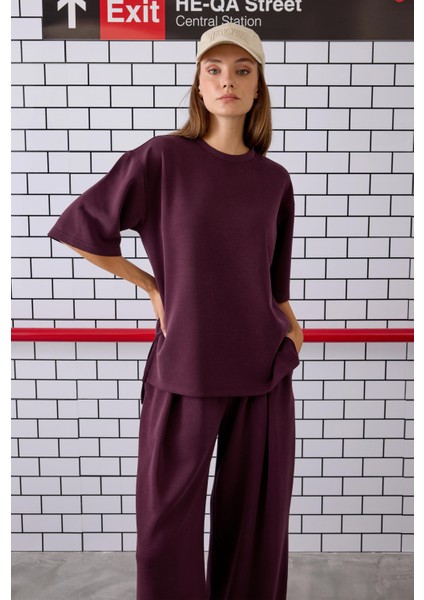 Modal Basic Tişört Bordo fırsatları