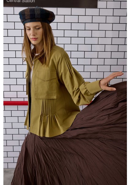 Nervürlü Kanvas Ceket Haki fırsatları