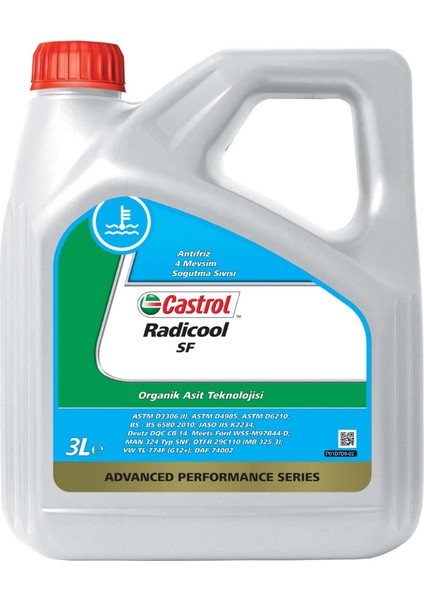 Radicool Sf 3 Litre Organik Kırmızı Konsantre Antifriz