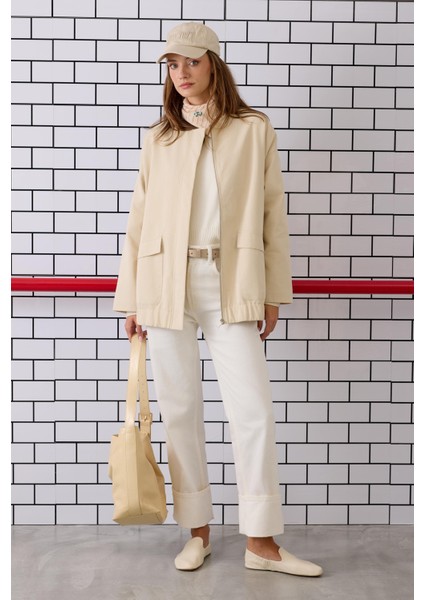 Kanvas Bomber Ceket Kemik