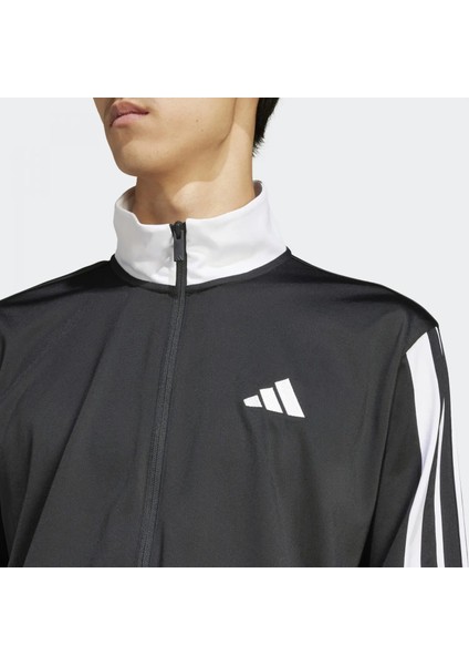 3-Stripes Tricot Regular Fit Colorblock Erkek Siyah Sweatshirt - JI8838 modelleri