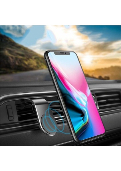 Pembe Araba Içi Mıknatıslı Telefon Tutucu, Gold Oneplus 3t Uyumlu