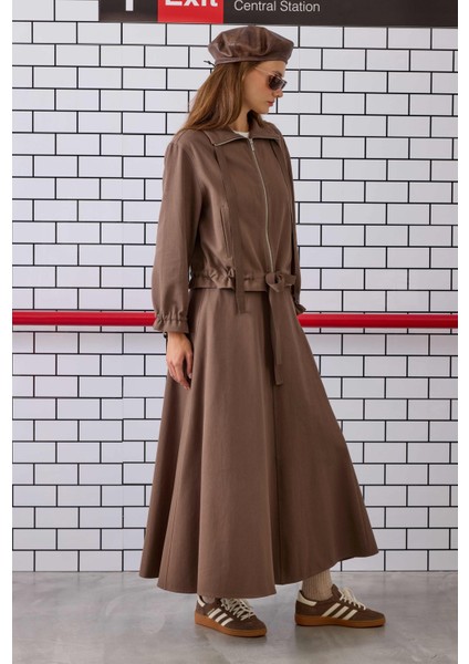 Bağcıklı Helen Ceket Tozlu Kahve fiyatları