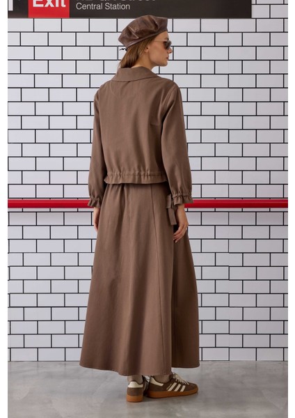 Bağcıklı Helen Ceket Tozlu Kahve indirimleri