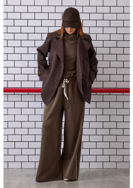 Kruvaze Kesim Trençkot Acı Kahve fırsatları