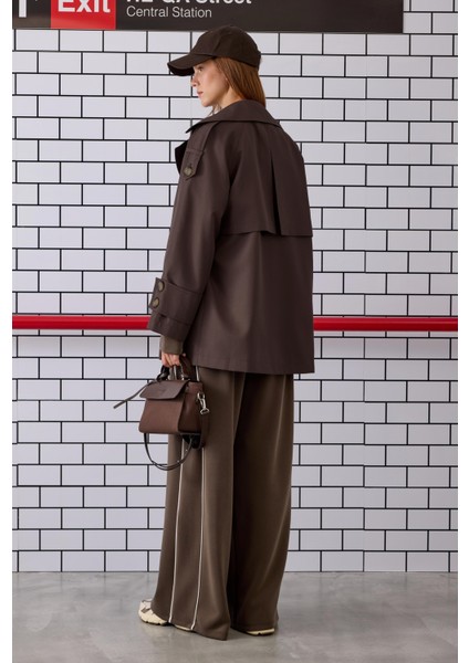 Kruvaze Kesim Trençkot Acı Kahve indirimleri