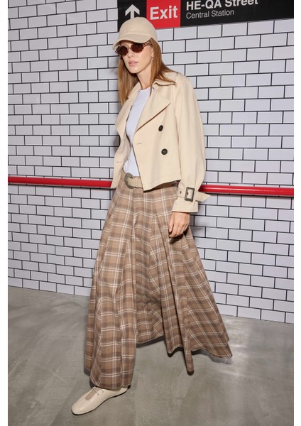 Kısa Trençkot Soft Kaşmir