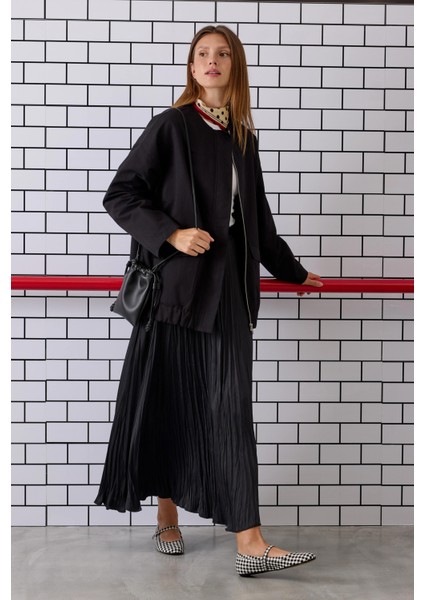 Kanvas Bomber Ceket Siyah fırsatları