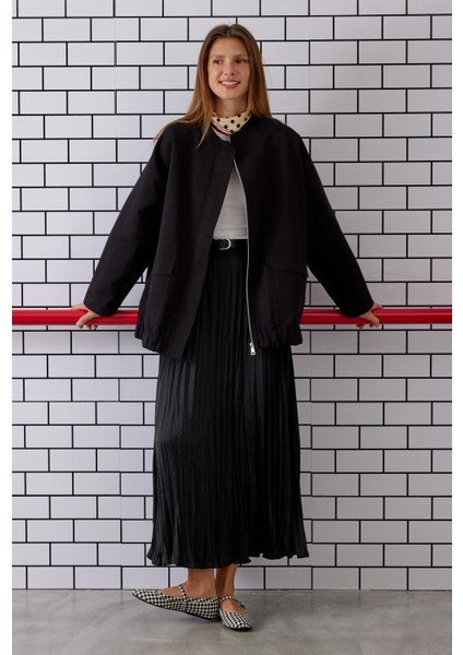 Kanvas Bomber Ceket Siyah indirimleri