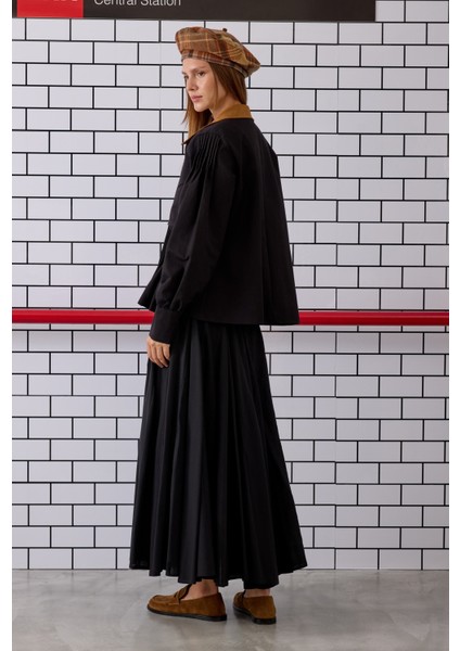 Nervürlü Kanvas Ceket Siyah fiyatları