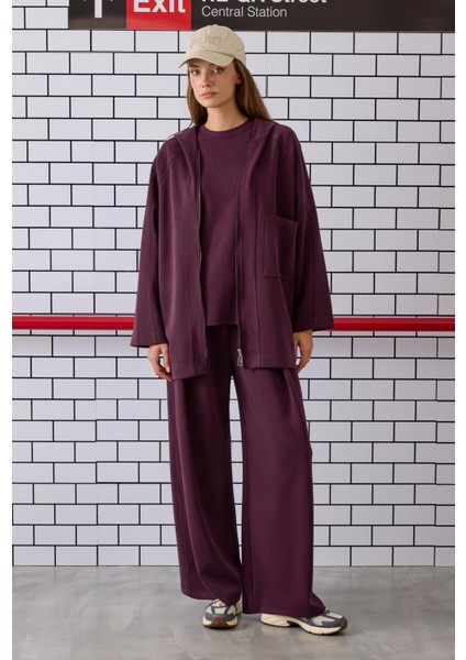 Örme Modal Sweat Bordo