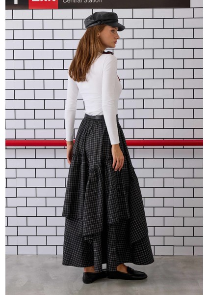 Kareli Bohem Etek Siyah modelleri