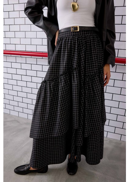 Kareli Bohem Etek Siyah fırsatları