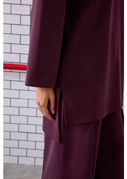 Modal Basic Uzun Sweat Bordo indirimleri