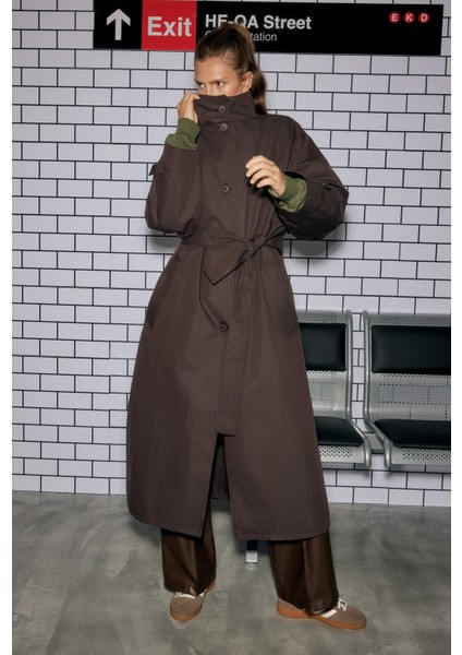 Funnel Uzun Trençkot Acı Kahve fiyatları