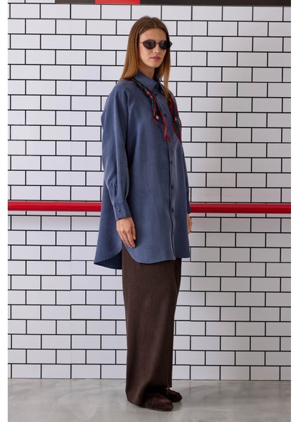 Reglan Kol Basic Gömlek Kot Mavi fırsatları