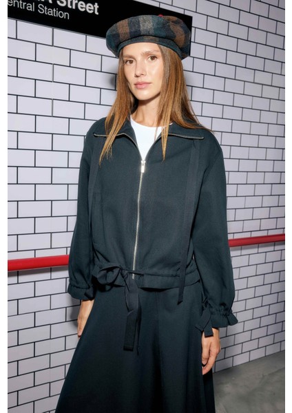 Bağcıklı Helen Ceket Lacivert