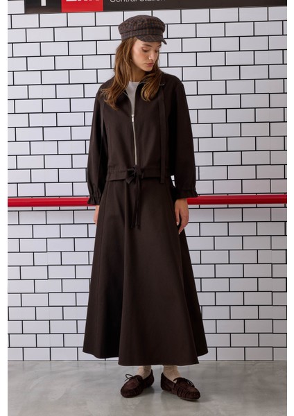 Bağcıklı Helen Ceket Acı Kahve modelleri