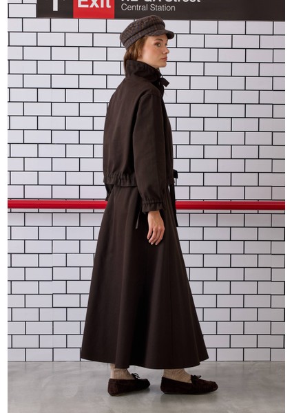 Bağcıklı Helen Ceket Acı Kahve fırsatları