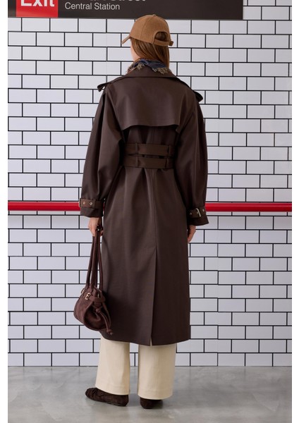 Çift Kemerli Trençkot Acı Kahve fiyatları