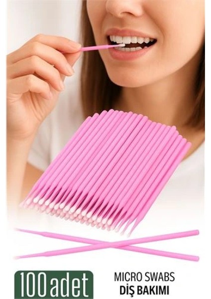 Modacar Micro Swab - Diş Bakım Çubuğu - 100 Adet