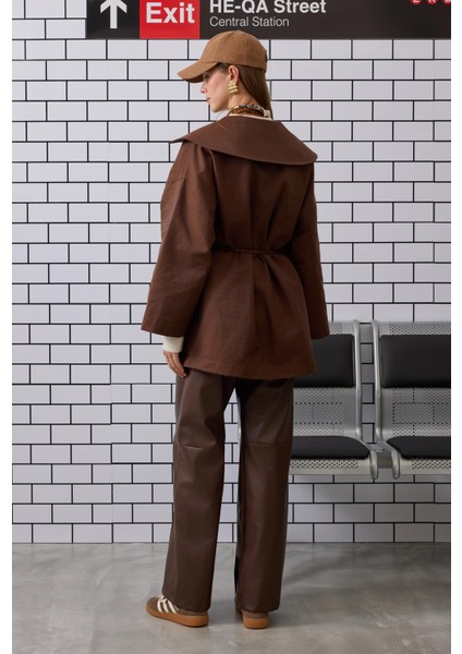 Kimono Ceket Kahve modelleri