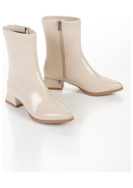 Ten Rugan Kısa Kalın Topuklu Sivri Burunlu Günlük Bot Cnr