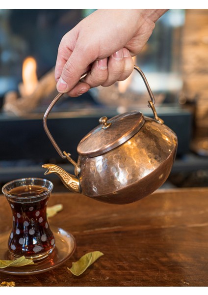 Bakır Zen Demlik Çekiç Dövme Oksit Renk No:2