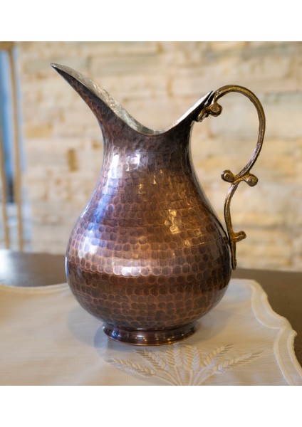 Bakır Sürahi Ördek Model Oksit Renk