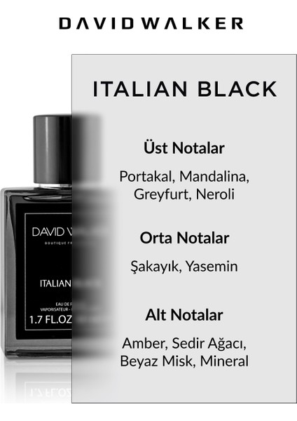 Boutique Italian Black 50ML Erkek Parfüm fiyatları