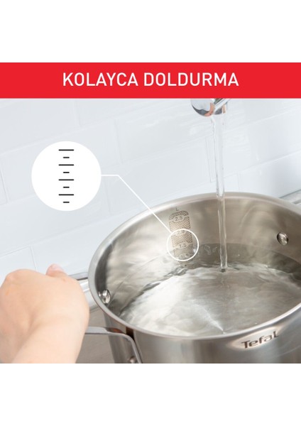 Duetto İndüksiyon Tabanlı 8 Parça Çelik Tencere Seti