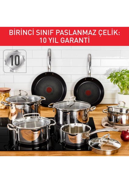 Duetto İndüksiyon Tabanlı 8 Parça Çelik Tencere Seti