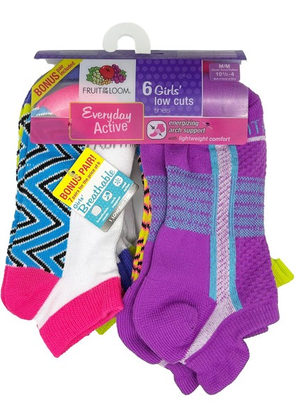 Girls Low Cuts Tines Çorap 6lı Paket (M)