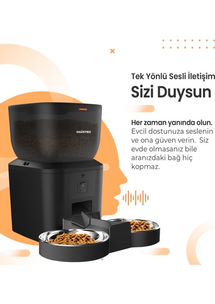 QQ025-DUAL Kameralı Akıllı Kedi Köpek Otomatik Mama Kabı, App Uzaktan Kontrol, Sesle Çağırma, 480P Kamera, 4lt Hazne, Çift Metal Kase modelleri