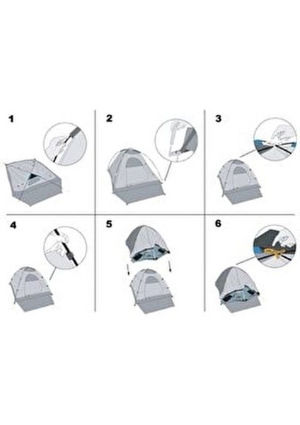 Excamp 4 Kişilik Çadır Dayanıklı Polyester Malzeme ile 350x250x130 cm Boyutlarında
