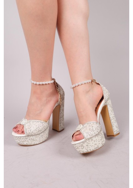 Syrah Halhal Detaylı Platform Topuklu Ayakkabı Sedef modelleri