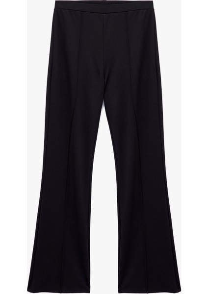 Slim Fit Nervür Detaylı Geniş Ispanyol Paça Pantolon