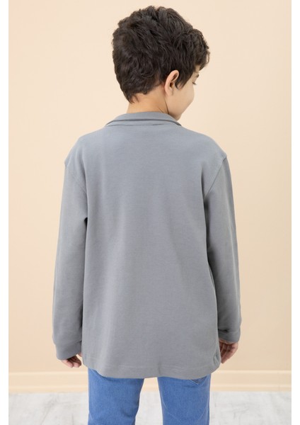 Füme Yazı Baskılı Tişörtlü Gömlekli Erkek Çocuk Takım 20304 indirimleri