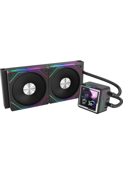 Aquaforge V2 240MM Siyah Argb LCD Ekranlı Işlemci Sıvı Soğutucu fiyatları