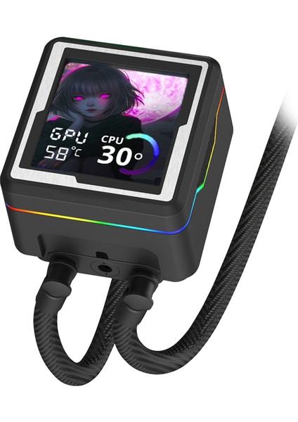 Aquaforge V2 240MM Siyah Argb LCD Ekranlı Işlemci Sıvı Soğutucu fırsatları