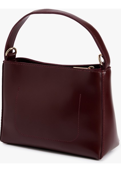 Suni Deri Saplı Askılı Fermuarlı Omuz Çantası
