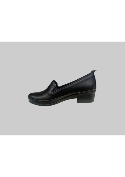 CB-24553 Kadın Deri Hafif Topuklu Comfort Ayakkabı Siyah modelleri