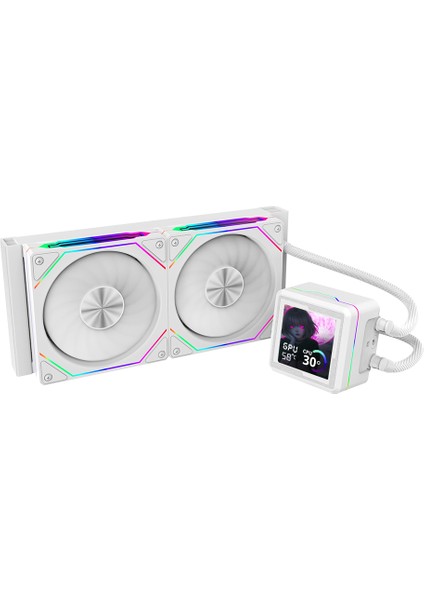 Aquaforge V2 240MM Beyaz Argb LCD Ekranlı Işlemci Sıvı Soğutucu fiyatları