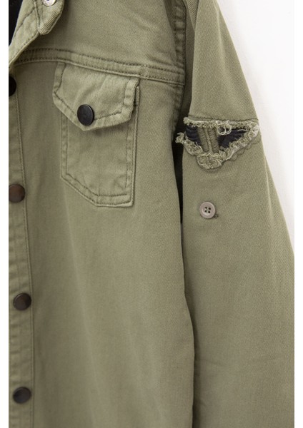 Haki Keten Gömlekli Bisiklet Yaka Baskılı Tişörtlü Erkek Çocuk 2li Takım 20256 fiyatları