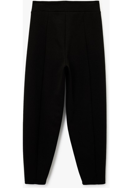 Yüksek Bel Pamuklu Rahat Kalıp Spor Jogger Eşofman Altı