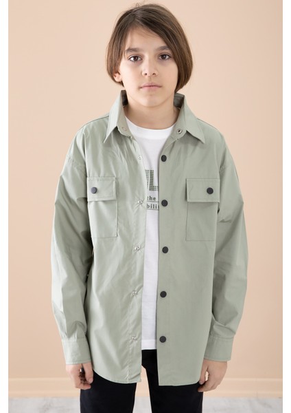 Haki Gömlek Tişörtlü Erkek Çocuk 2'li Takım 20127