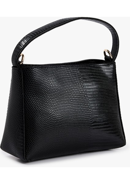 Suni Deri Saplı Askılı Fermuarlı Omuz Çantası