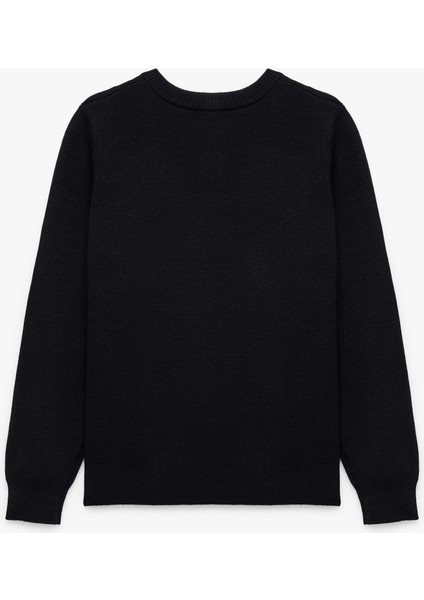 Viskon Karışımlı Uzun Kollu Bisiklet Yaka Basic Triko Kazak fiyatları